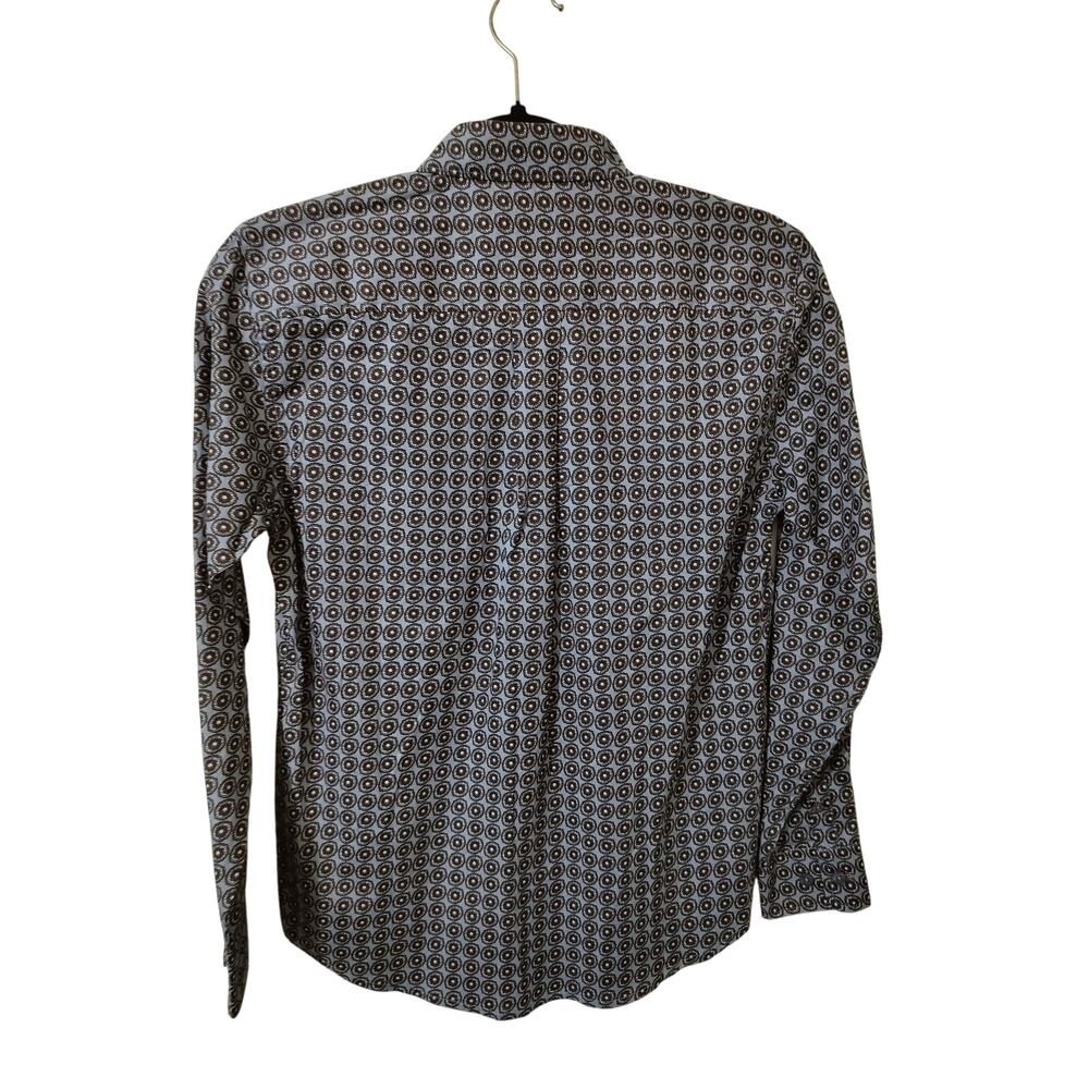 M1244)Cinch Youth Boy Western Circle Print Button Down Long Sleeve Shirt M (10) - Picture 3 of 9